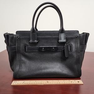 Coach Swagger in Black with gunmetal hardware